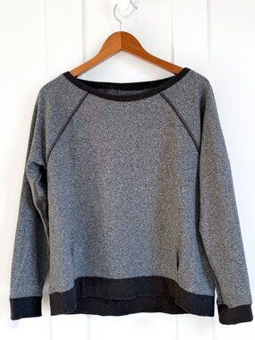 Lululemon Crew Love Pullover Cozy Sweater - Heathered Speckled Black